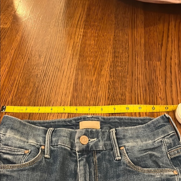 Mother High Waisted Looker Ankle Fray Jeans in Jumping Off Swings Size 25 - Picture 6 of 15